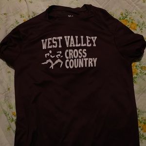 “West Valley Cross Country” Maroon Crew Neck Tee